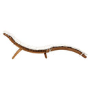 vidaXL 2 db krémfehér tömör akácfa napozóágy párnával