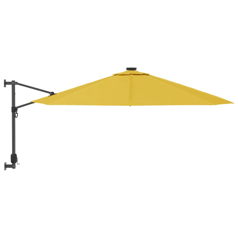 vidaXL sárga LED-es falra szerelhető napernyő 290 cm