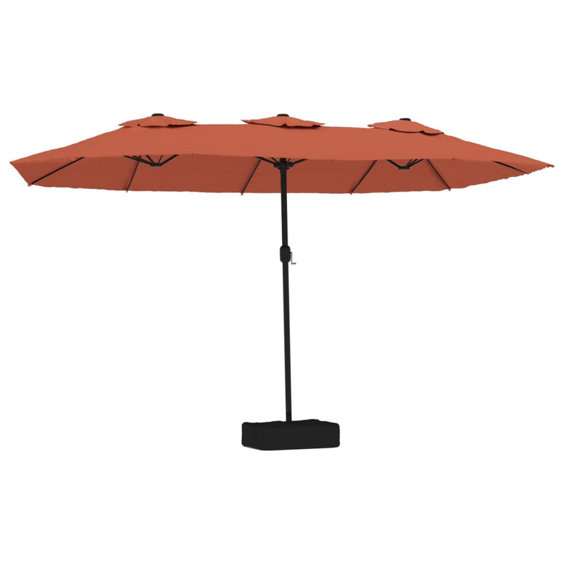 vidaXL terrakotta dupla tetős napernyő 449 x 265 cm
