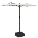 vidaXL homokfehér dupla tetős napernyő 316x145 cm