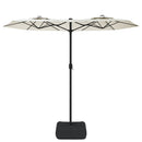 vidaXL homokfehér dupla tetős napernyő 316x145 cm