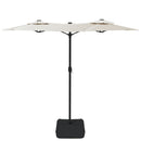 vidaXL homokfehér dupla tetős napernyő 316x145 cm