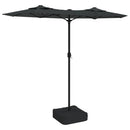 vidaXL antracitszürke dupla tetős napernyő 316x145 cm