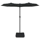 vidaXL antracitszürke dupla tetős napernyő 316x145 cm