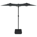 vidaXL antracitszürke dupla tetős napernyő 316x145 cm