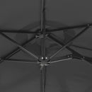 vidaXL antracitszürke dupla tetős napernyő 316x145 cm