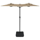 vidaXL tópszínű dupla tetős napernyő 316x145 cm