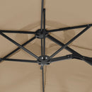 vidaXL tópszínű dupla tetős napernyő 316x145 cm