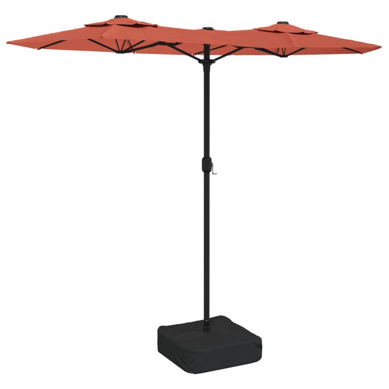 vidaXL terrakotta dupla tetős napernyő 316x145 cm