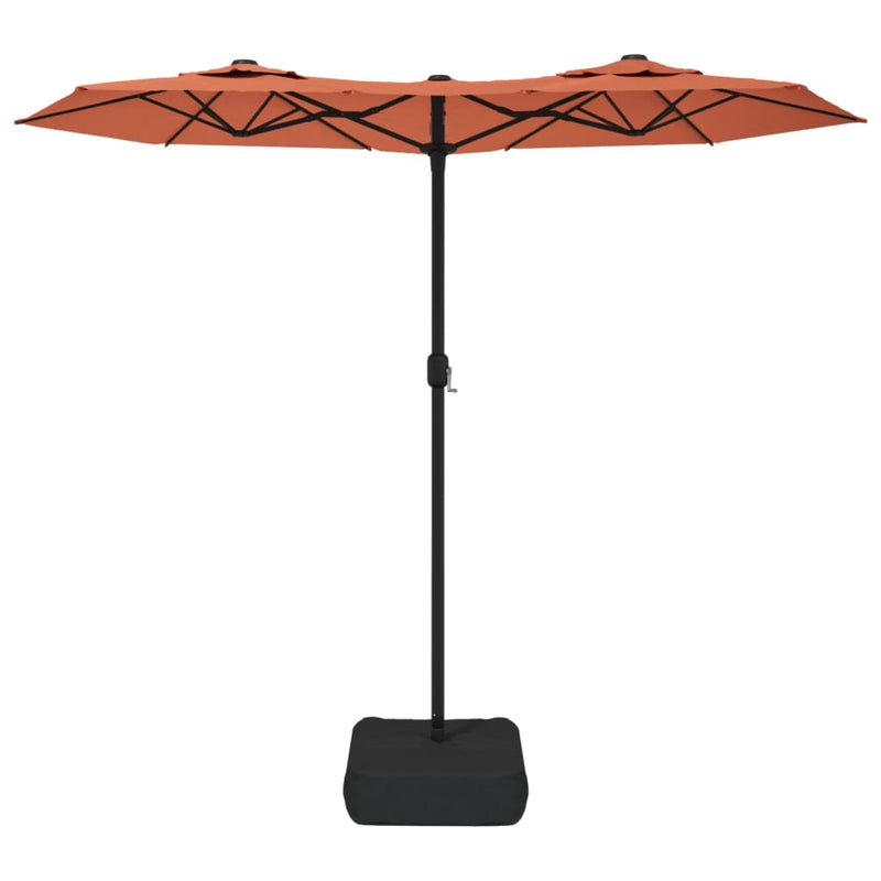 vidaXL terrakotta dupla tetős napernyő 316x145 cm