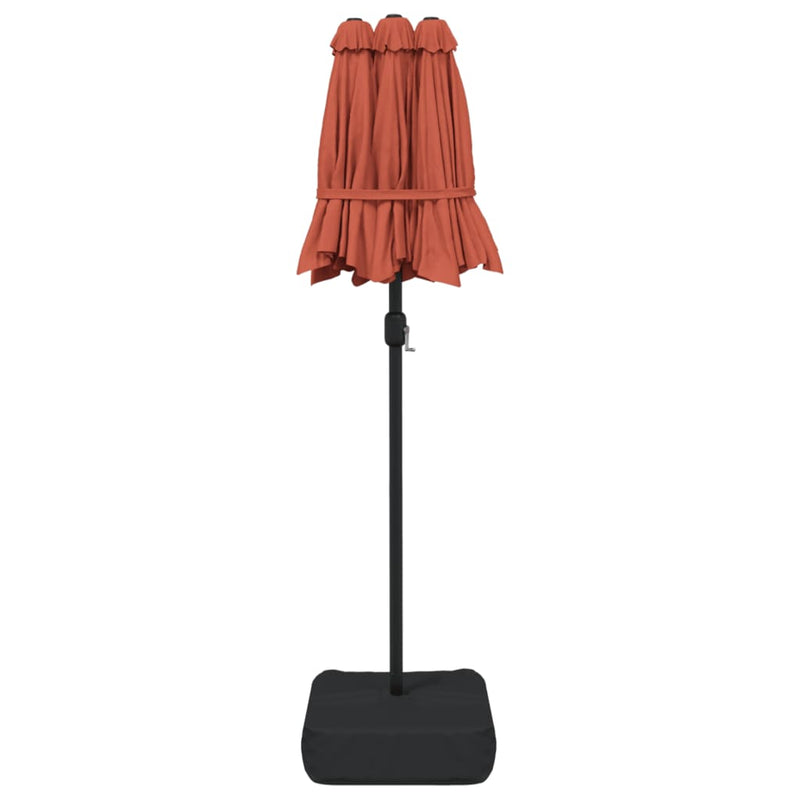 vidaXL terrakotta dupla tetős napernyő 316x145 cm