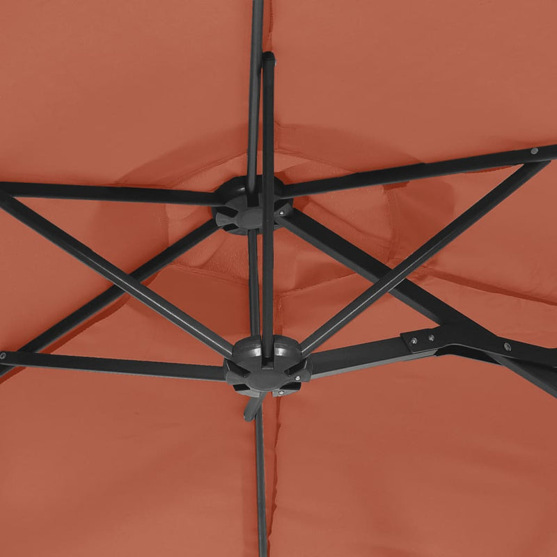 vidaXL terrakotta dupla tetős napernyő 316x145 cm