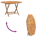 vidaXL összecsukható tömör tíkfa kerti asztal 110x110x75 cm