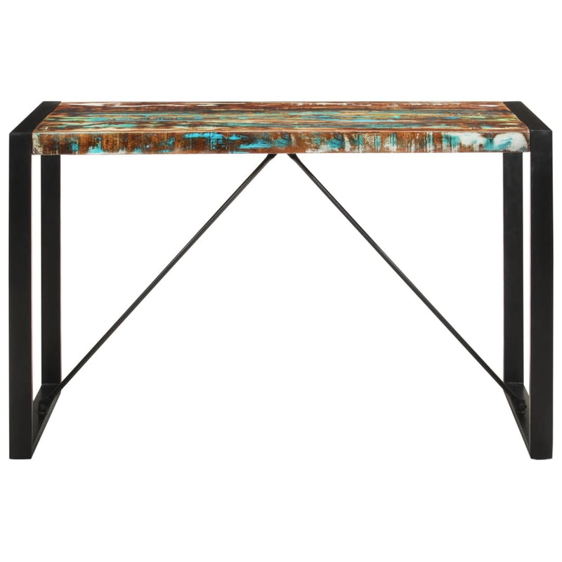 vidaXL tömör újrahasznosított fa étkezőasztal 120 x 55 x 76 cm
