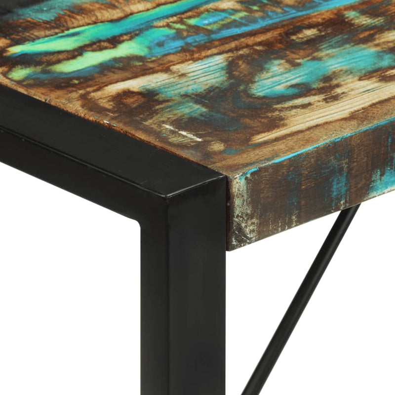 vidaXL tömör újrahasznosított fa étkezőasztal 120 x 55 x 76 cm
