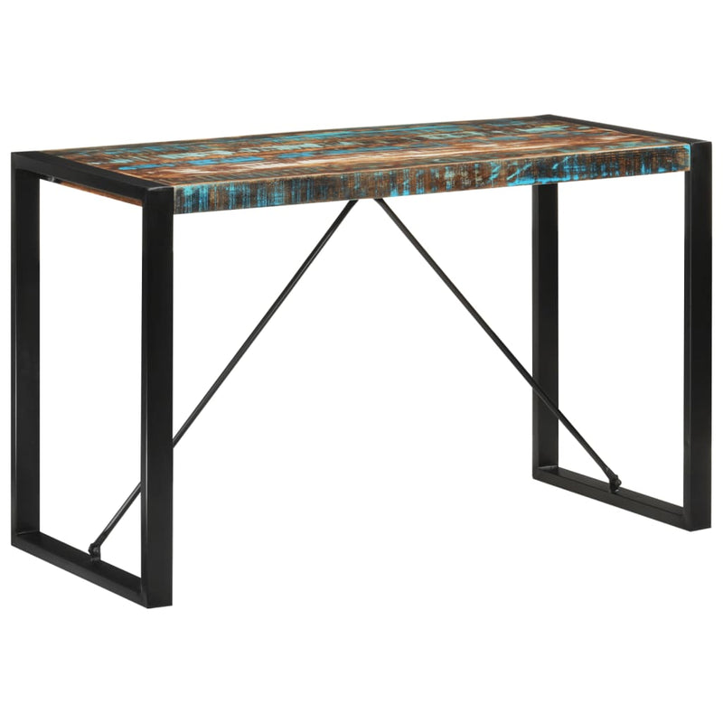 vidaXL tömör újrahasznosított fa étkezőasztal 120 x 55 x 76 cm