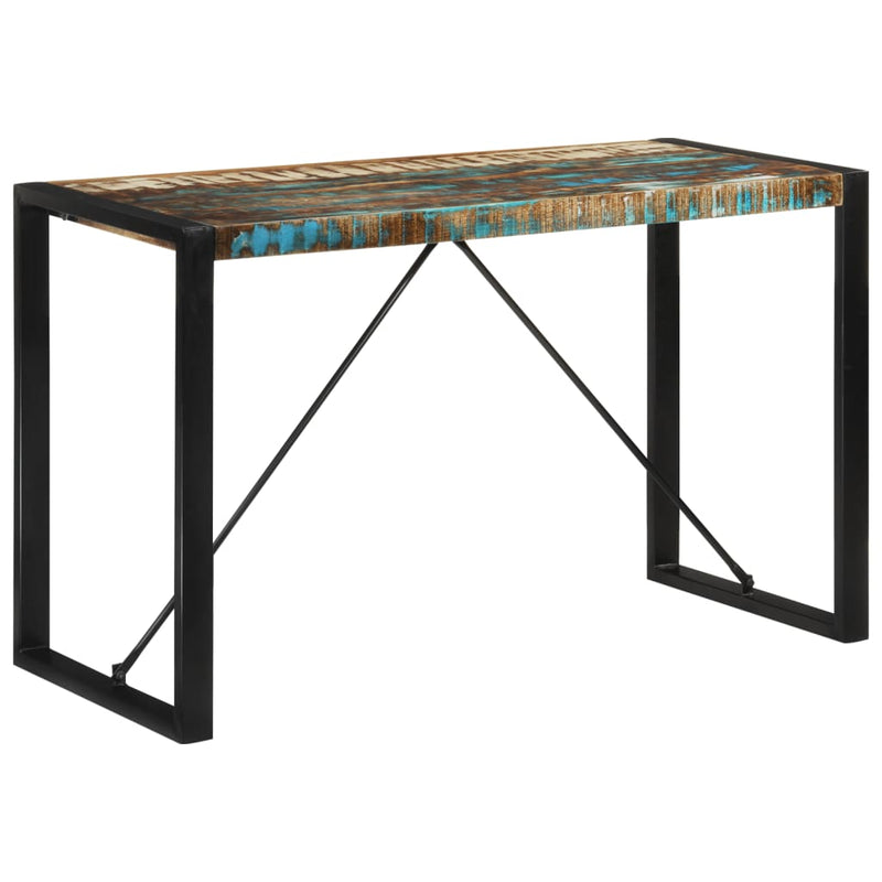 vidaXL tömör újrahasznosított fa étkezőasztal 120 x 55 x 76 cm