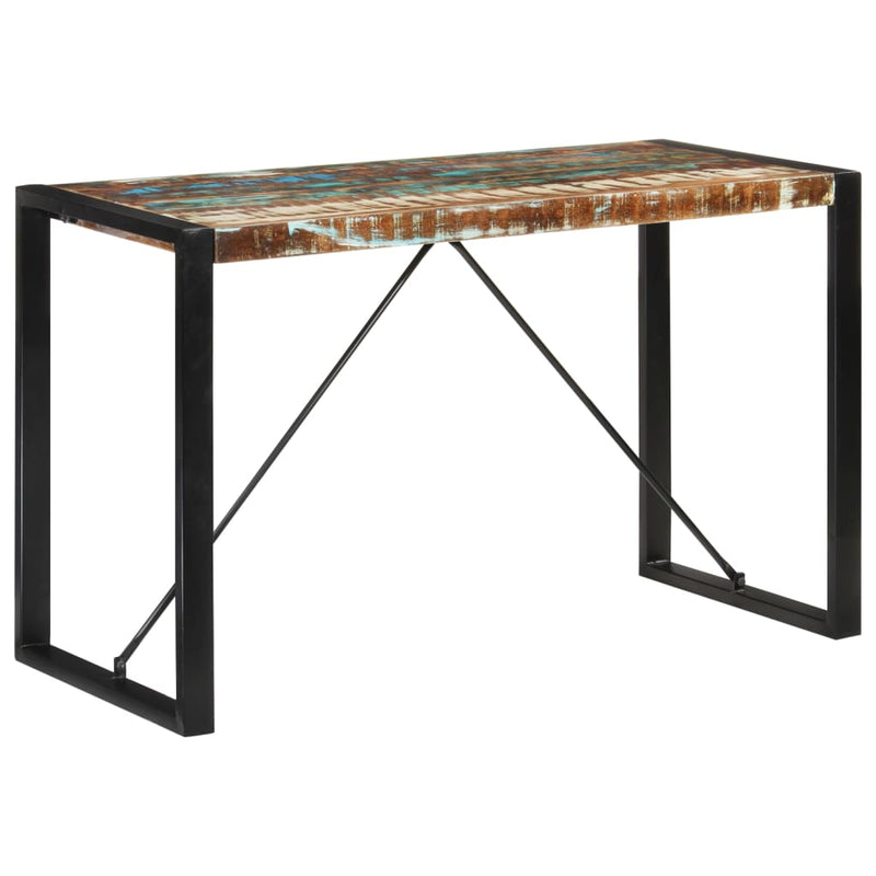 vidaXL tömör újrahasznosított fa étkezőasztal 120 x 55 x 76 cm