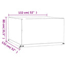 vidaXL négyzet alakú kerti bútorhuzat 8 fűzőlyukkal 132 x 132 x 80 cm