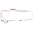 vidaXL téglalap alakú kerti bútorhuzat 12 fűzőlyukkal 240x180x80 cm