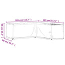 vidaXL L-alakú kerti bútorhuzat 16 fűzőlyukkal 285 x 285 x 90 cm