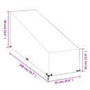 vidaXL polietilén napozóágy huzat 12 fűzőlyukkal 200 x 65 x 35/60 cm