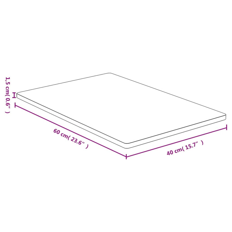 vidaXL bambusz asztallap 40 x 60 x 1,5 cm