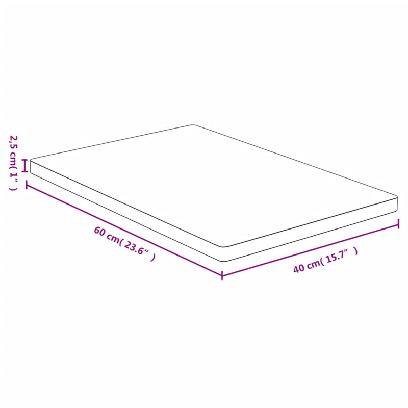 vidaXL bambusz asztallap 40 x 60 x 2,5 cm