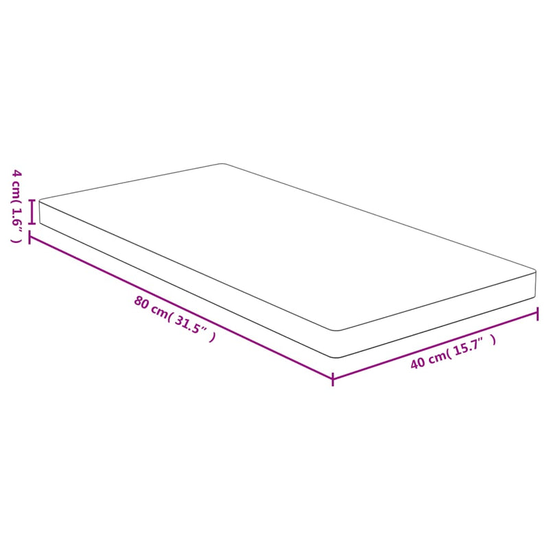 vidaXL bambusz asztallap 40 x 80 x 4 cm