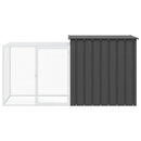 vidaXL antracitszürke horganyzott acél nyúlketrec 200 x 91 x 100 cm