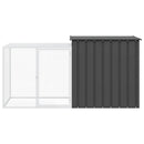 vidaXL antracitszürke horganyzott acél nyúlketrec 200 x 91 x 100 cm