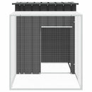 vidaXL antracitszürke horganyzott acél nyúlketrec 200 x 91 x 100 cm