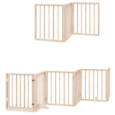 vidaXL nyárfa 9 paneles összecsukható kutyakapu ajtóval 450 cm