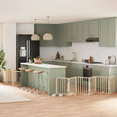 vidaXL nyárfa 15 paneles összecsukható kutyakapu ajtóval 750 cm