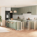 vidaXL nyárfa 15 paneles összecsukható kutyakapu ajtóval 750 cm