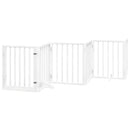 vidaXL fehér nyárfa 12 paneles összecsukható kutyakapu ajtóval 600 cm