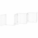 vidaXL fehér nyárfa 15 paneles összecsukható kutyakapu ajtóval 750 cm
