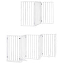 vidaXL fehér nyárfa 9 paneles összecsukható kutyakapu ajtóval 450 cm