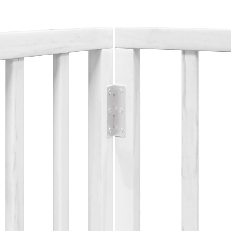 vidaXL fehér nyárfa 15 paneles összecsukható kutyakapu ajtóval 750 cm