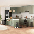 vidaXL fekete nyárfa 15 paneles összecsukható kutyakapu ajtóval 750 cm