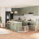 vidaXL nyárfa 6 paneles összecsukható kutyakapu ajtóval 480 cm