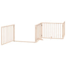 vidaXL nyárfa 8 paneles összecsukható kutyakapu ajtóval 640 cm