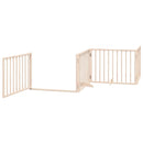 vidaXL nyárfa 10 paneles összecsukható kutyakapu ajtóval 800 cm