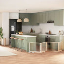 vidaXL nyárfa 10 paneles összecsukható kutyakapu ajtóval 800 cm