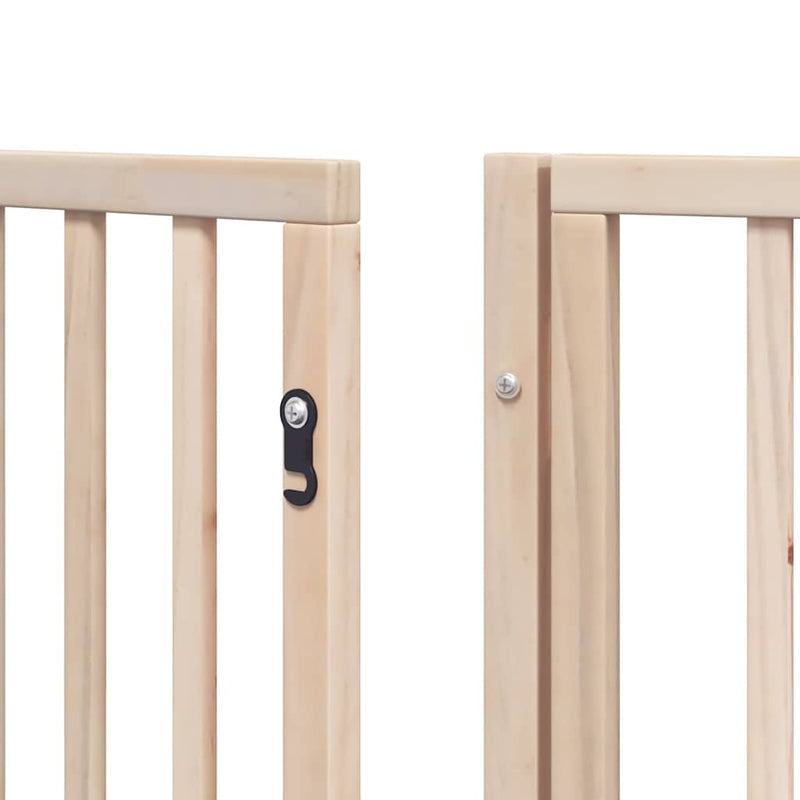 vidaXL nyárfa 12 paneles összecsukható kutyakapu ajtóval 960 cm