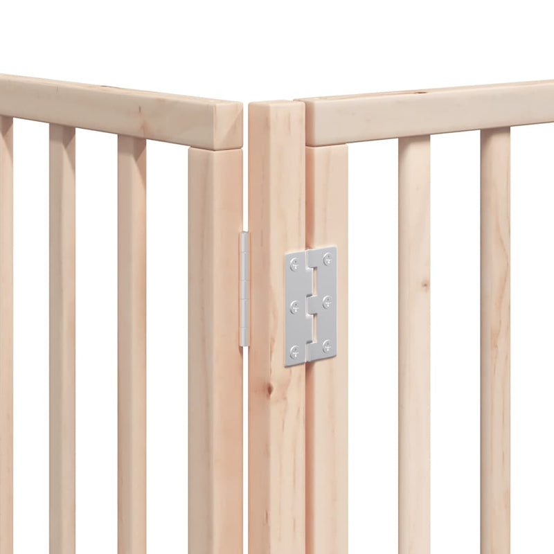 vidaXL nyárfa 12 paneles összecsukható kutyakapu ajtóval 960 cm