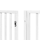 vidaXL fehér nyárfa 12 paneles összecsukható kutyakapu ajtóval 960 cm