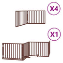 vidaXL barna nyárfa 12 paneles összecsukható kutyakapu ajtóval 960 cm