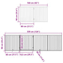 vidaXL barna nyárfa 10 paneles összecsukható kutyakapu ajtóval 800 cm