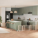 vidaXL nyárfa 9 paneles összecsukható kutyakapu ajtóval 450 cm